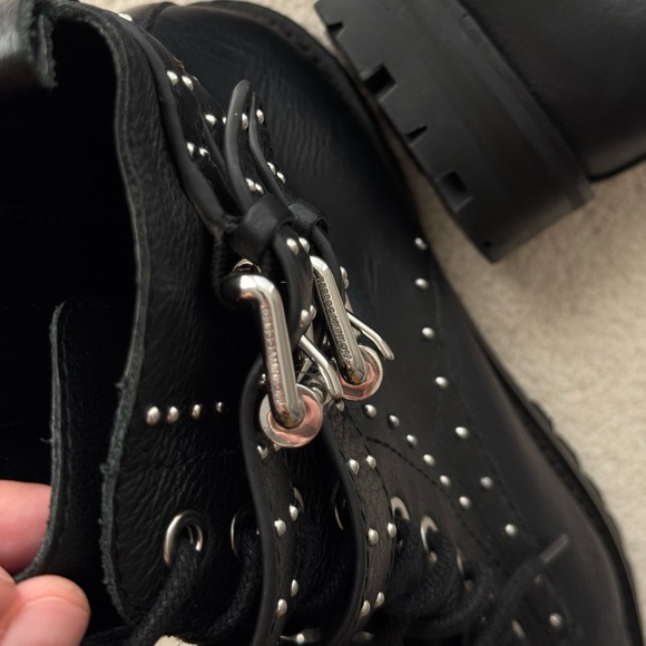 Rebecca Minkoff Women's Jaiden Stud Combat Boots - Picture 4 of 8